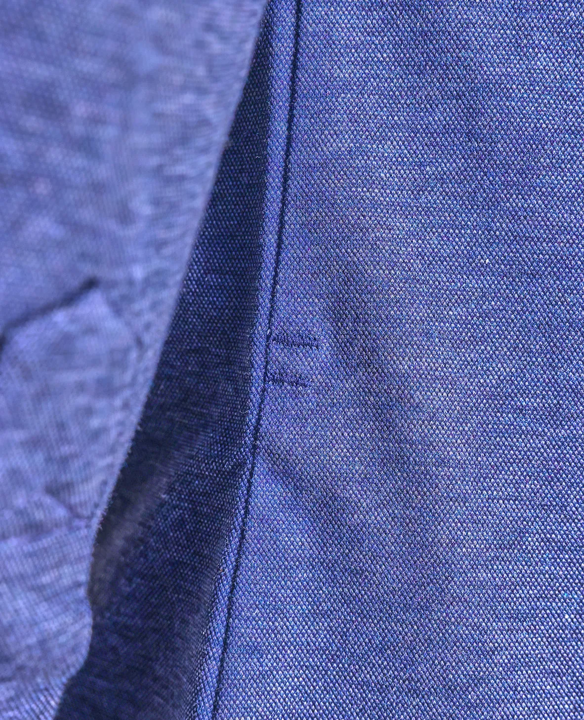 The Hayden - LS Melange Pique Knit Shirt - Blue Smoke