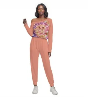 Tie-Dye Women's Off-Shoulder Jumpsuit