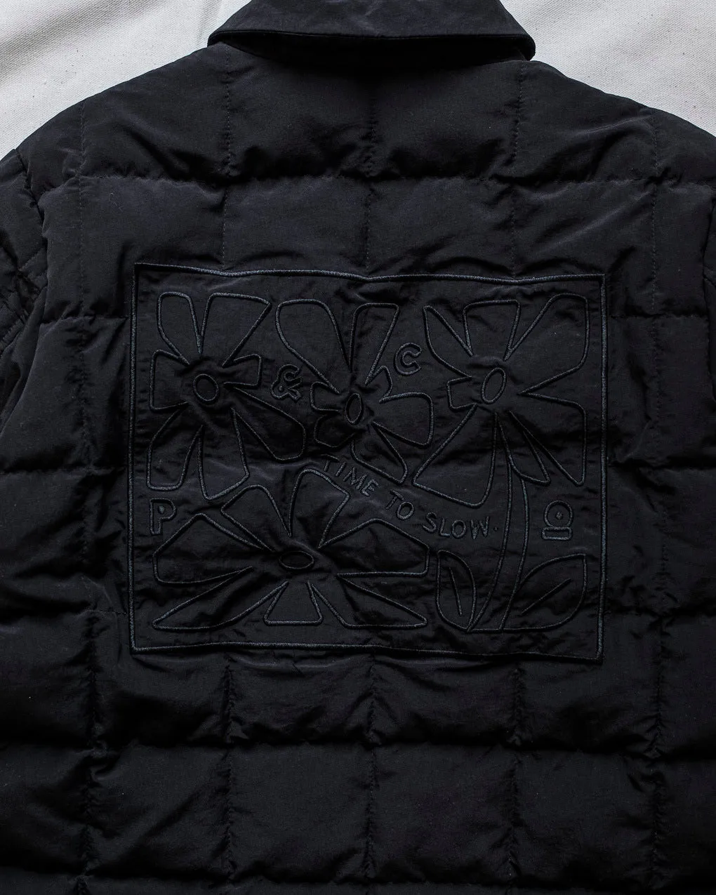 Time To Slow Quilted Jacket - Washed Black