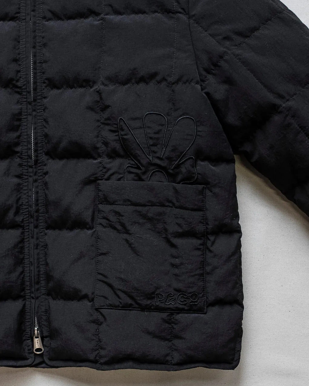 Time To Slow Quilted Jacket - Washed Black