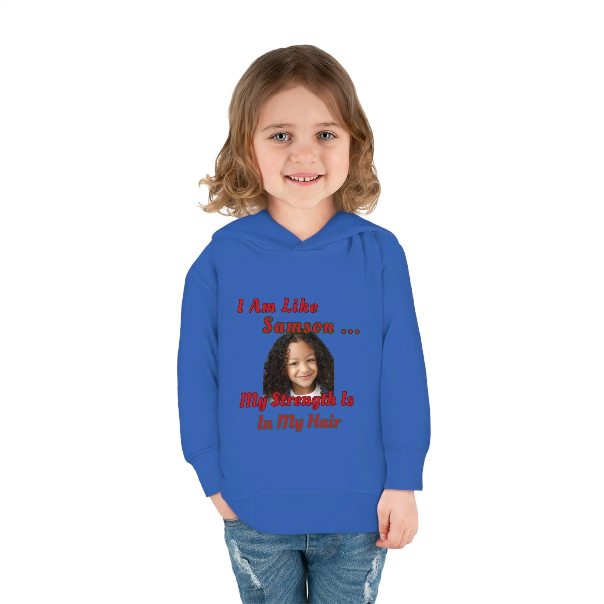 Toddler Fleece Hoodie - Samson Strength Hair Design