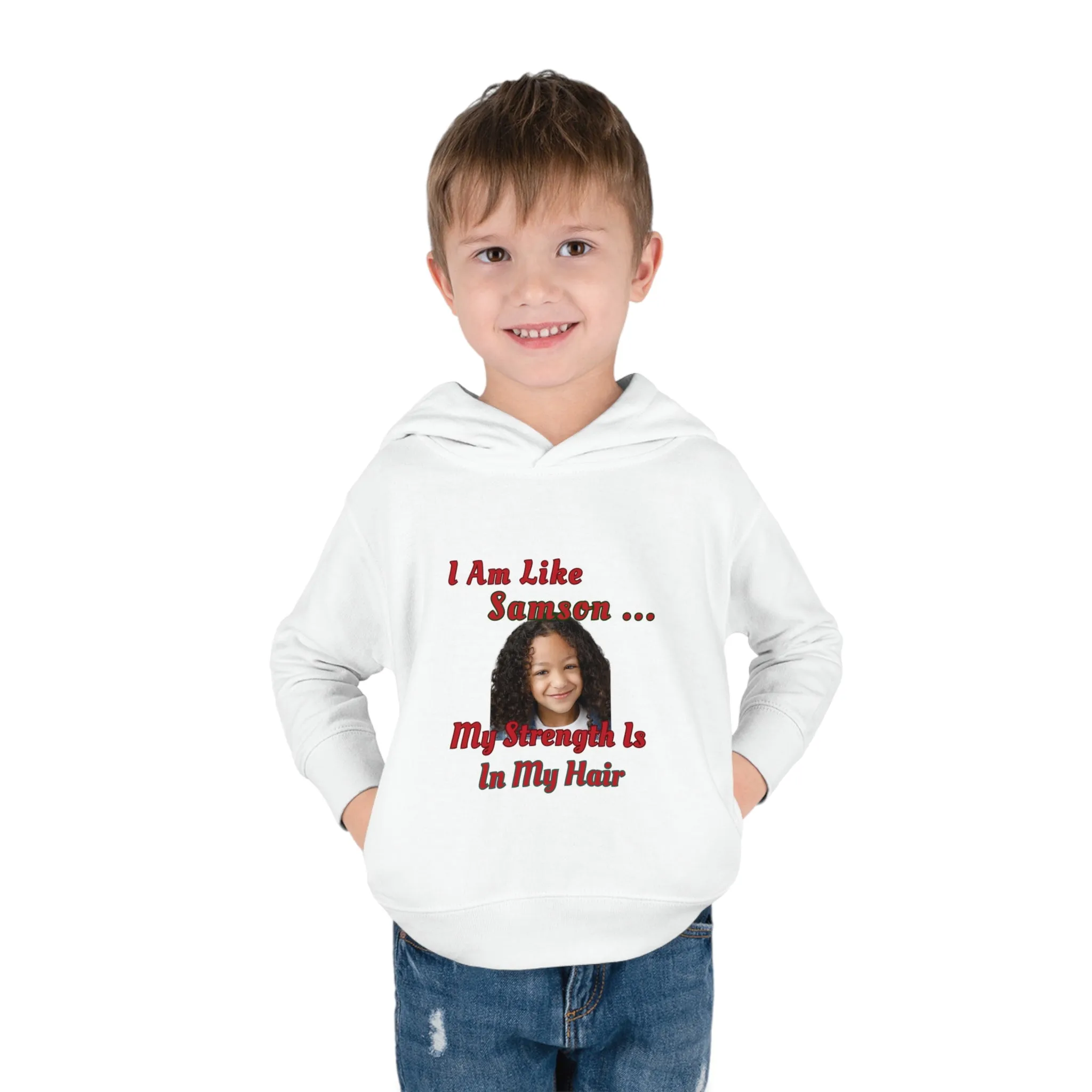 Toddler Fleece Hoodie - Samson Strength Hair Design