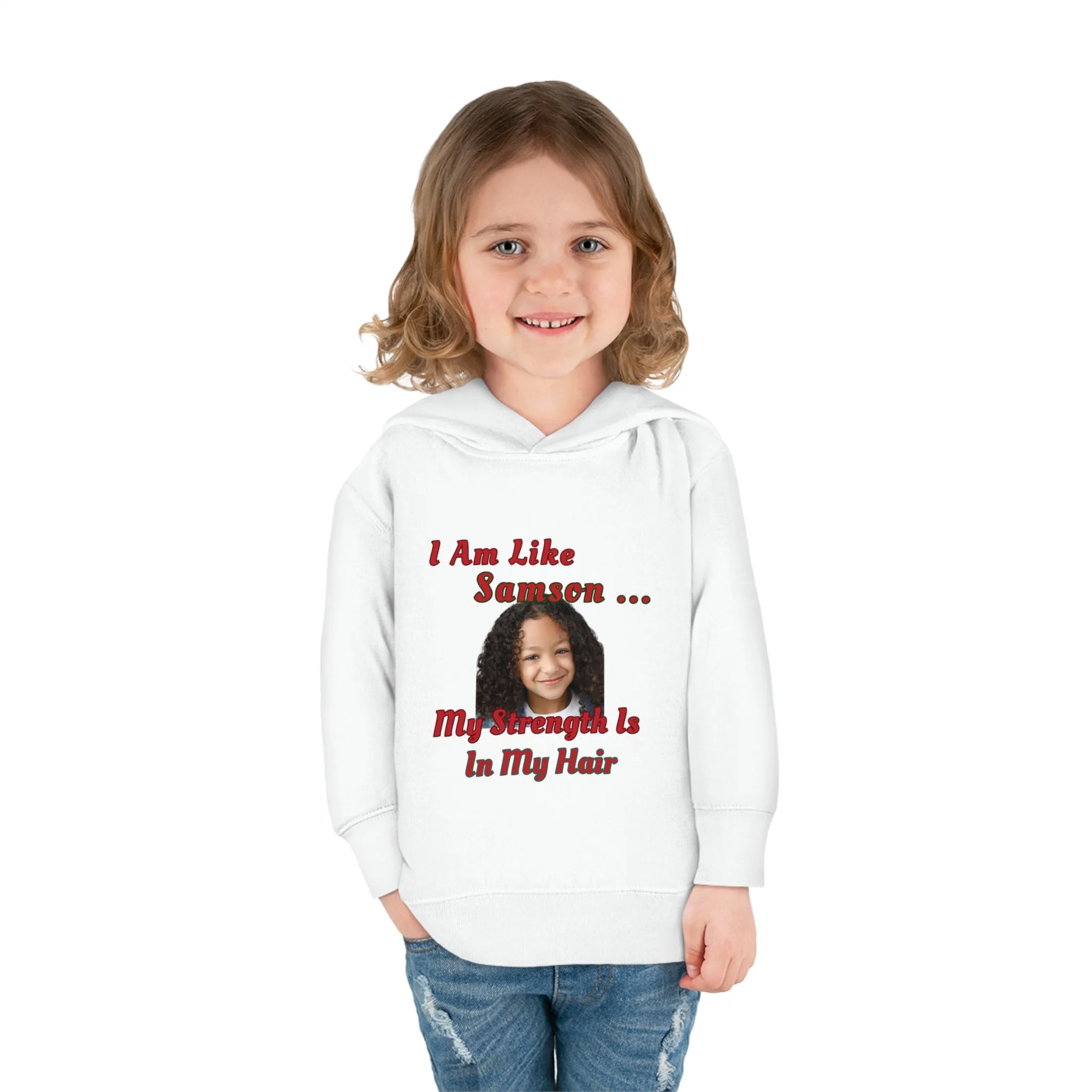 Toddler Fleece Hoodie - Samson Strength Hair Design