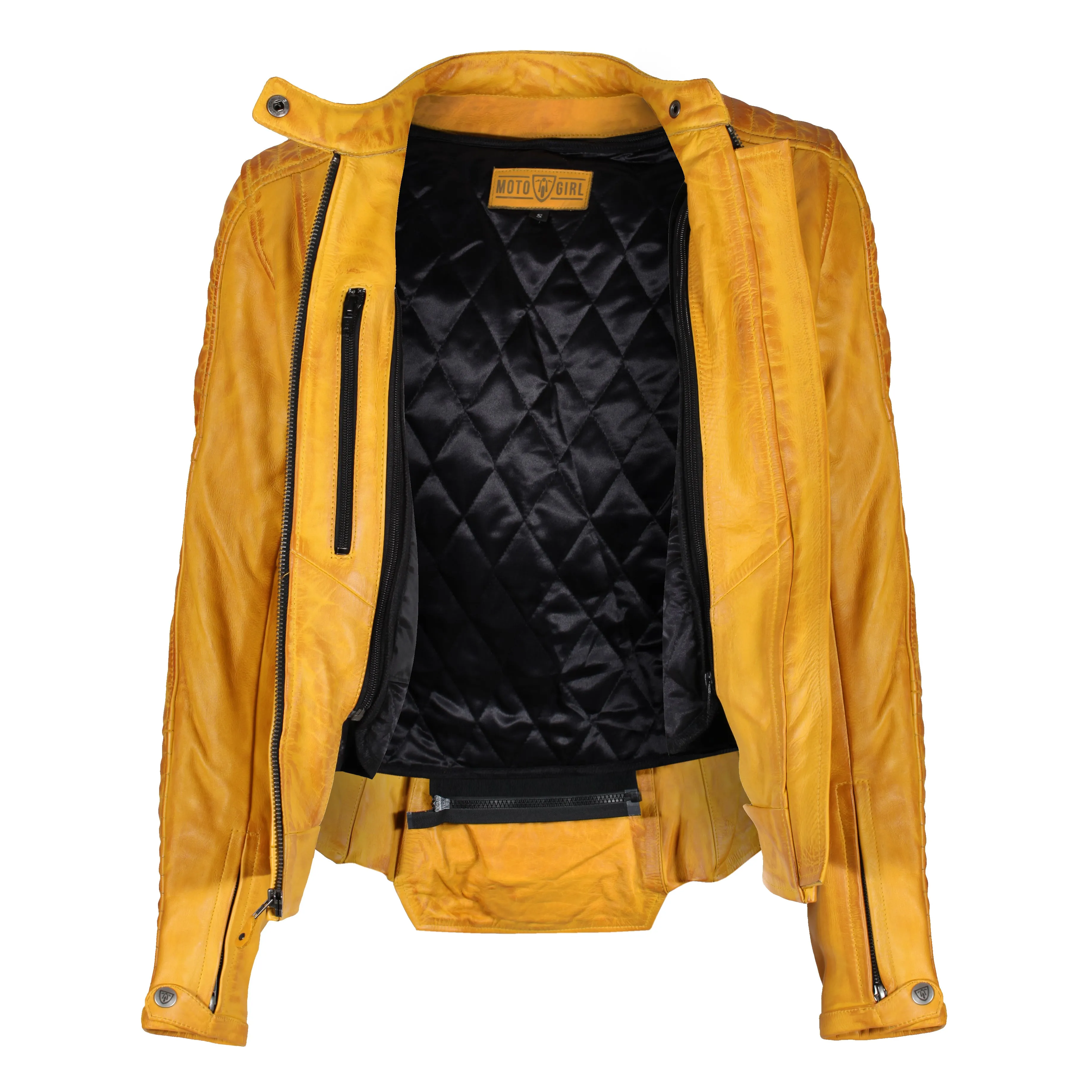 Valerie Yellow Leather Jacket