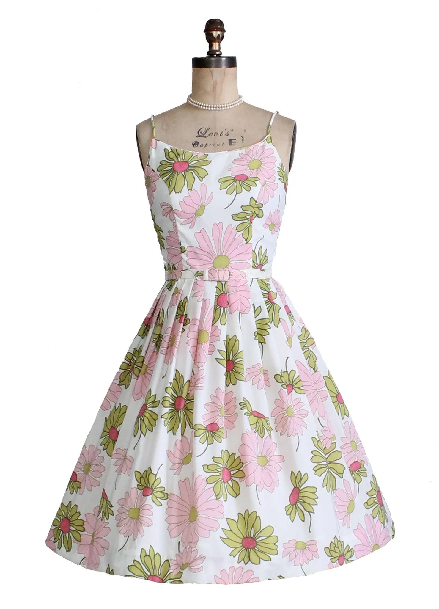 Vintage 1960s Floral Crepe Sundress