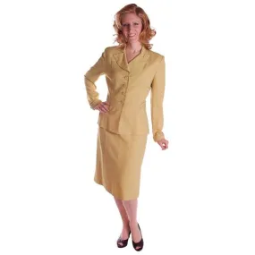 Vintage Ladies Chartreuse Rayon Gab Suit 1940S ww2 Pencil Skirt 1940S Guernsey & Potato Peel Pie