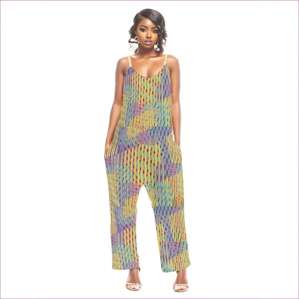 Vivid Weaved Women's Loose Cami Jumpsuit