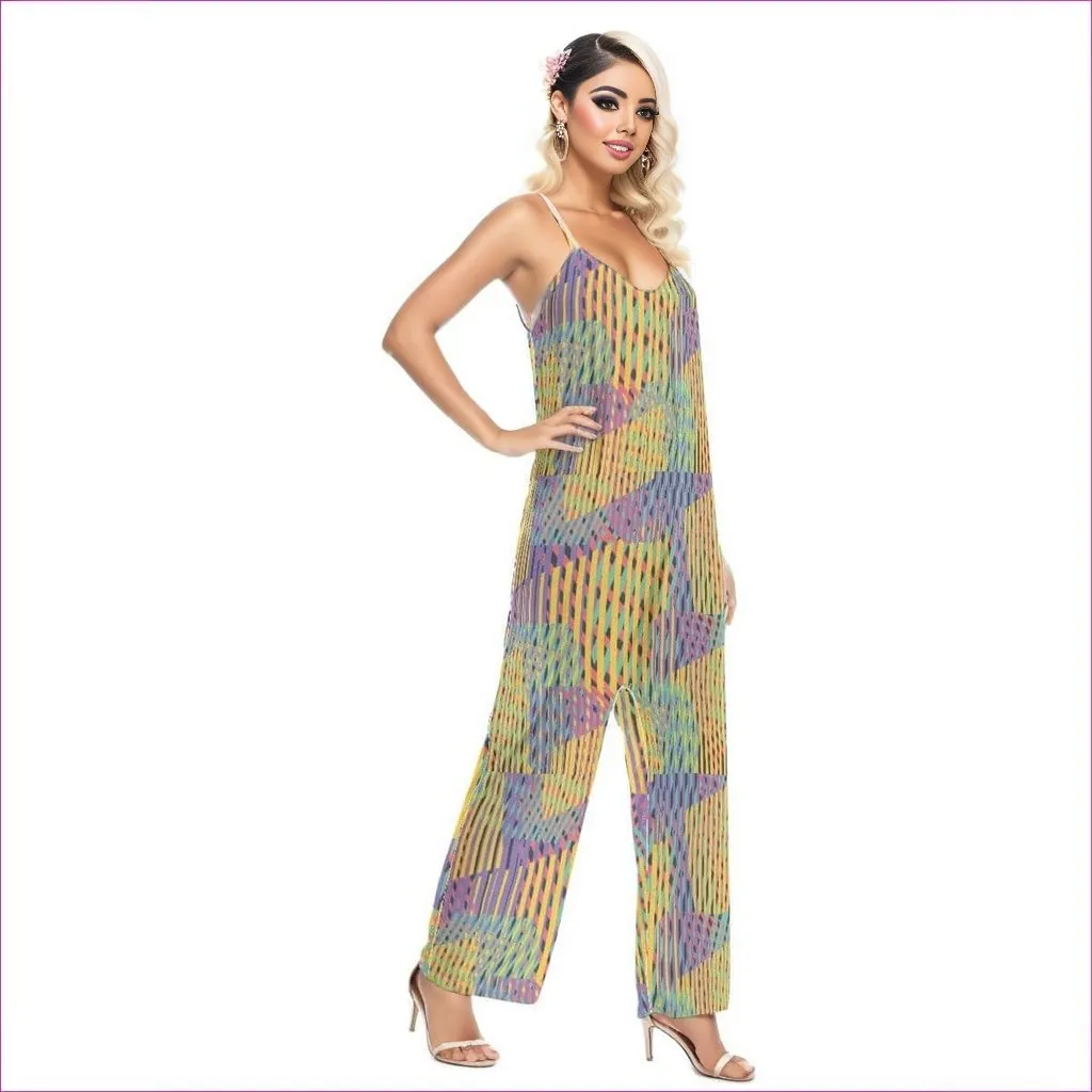 Vivid Weaved Women's Loose Cami Jumpsuit