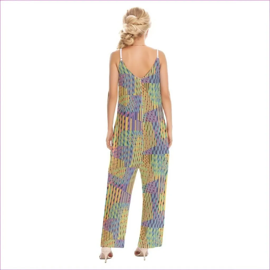 Vivid Weaved Women's Loose Cami Jumpsuit