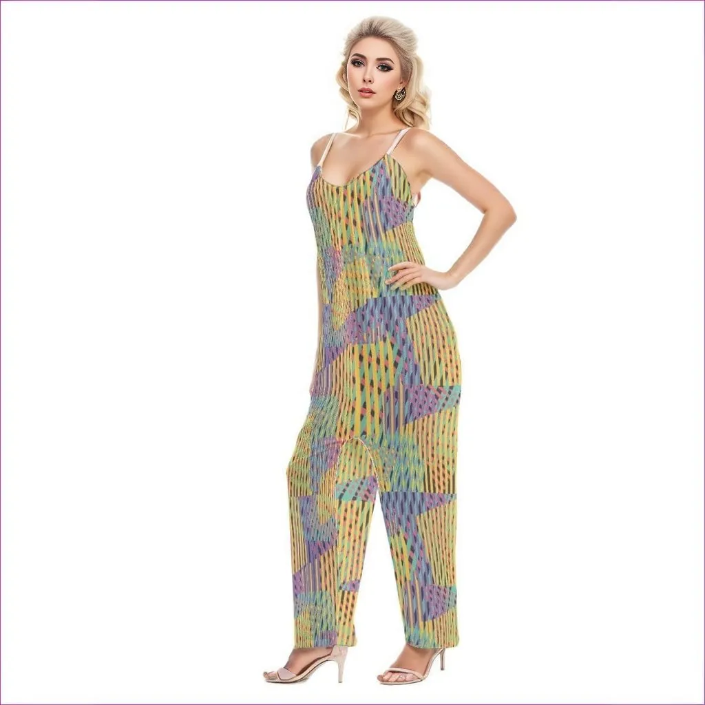 Vivid Weaved Women's Loose Cami Jumpsuit