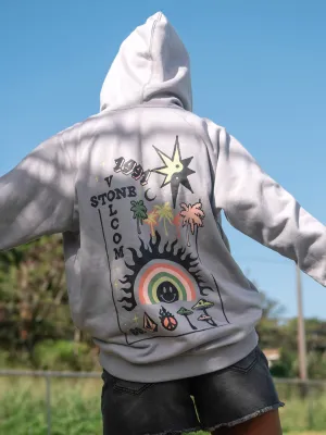 Volcom Truly Stoked Boyfriend Pullover Hoodie - Moon Beam