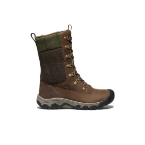 Women's Greta Tall Waterproof Boot  |  Dark Earth/Green Plaid