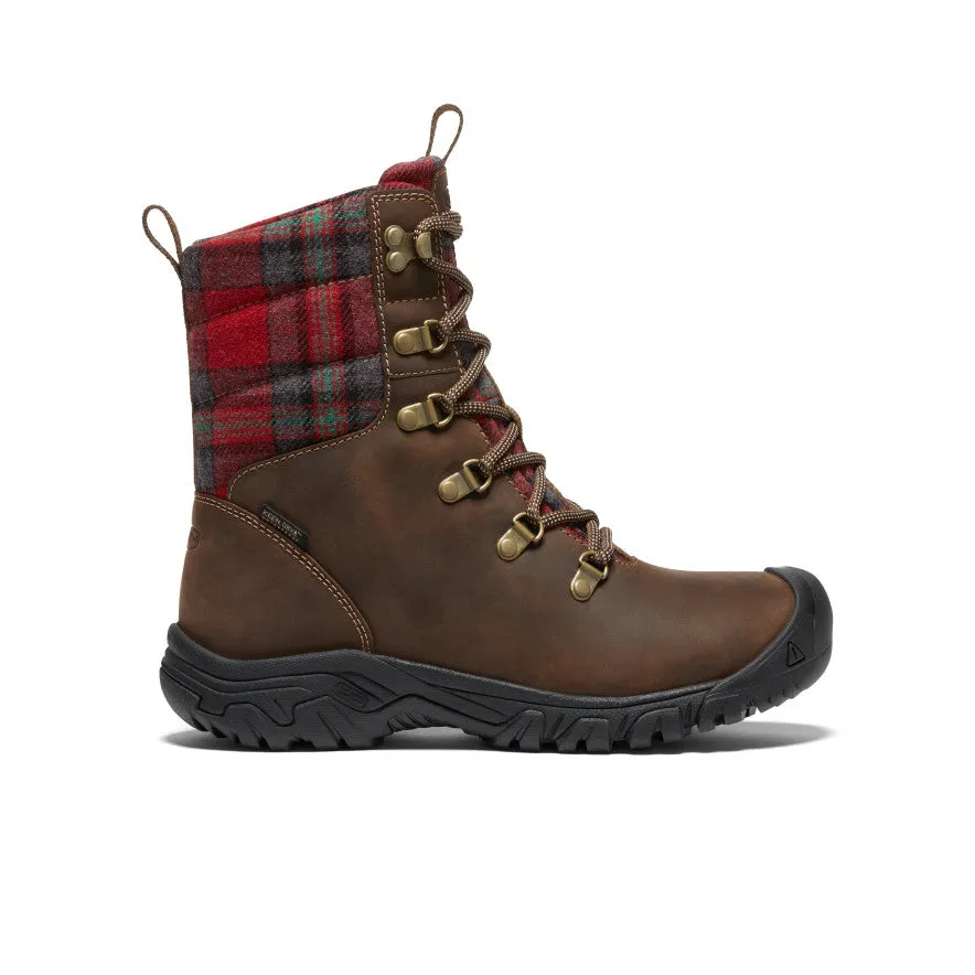 Women's Greta Waterproof Boot  |  Dark Brown/Red Plaid