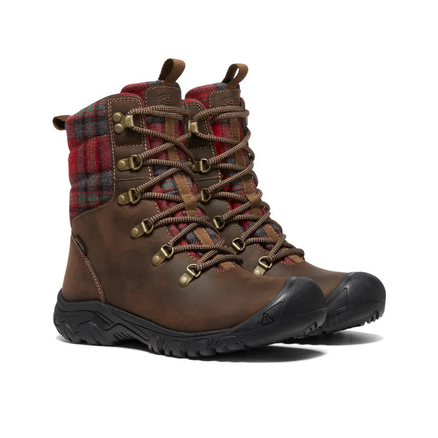 Women's Greta Waterproof Boot  |  Dark Brown/Red Plaid