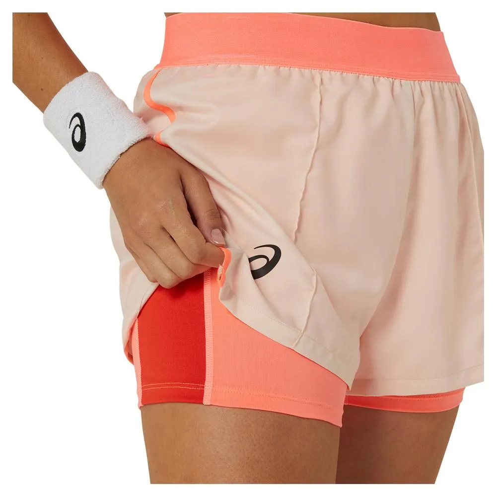 Women's Match Tennis Short Sun Coral