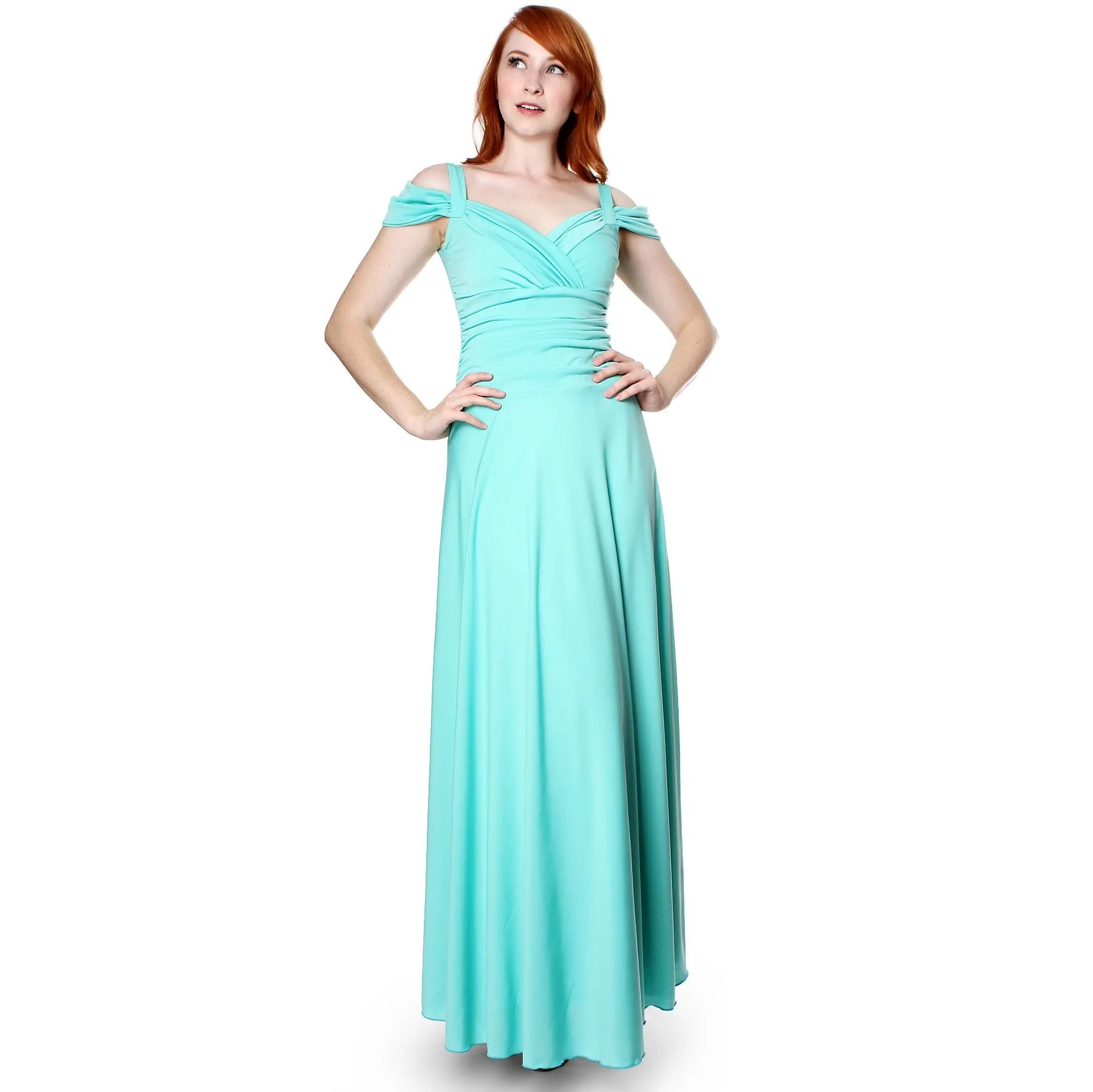 Women's Slip On Elegant Formal Long Evening Dress