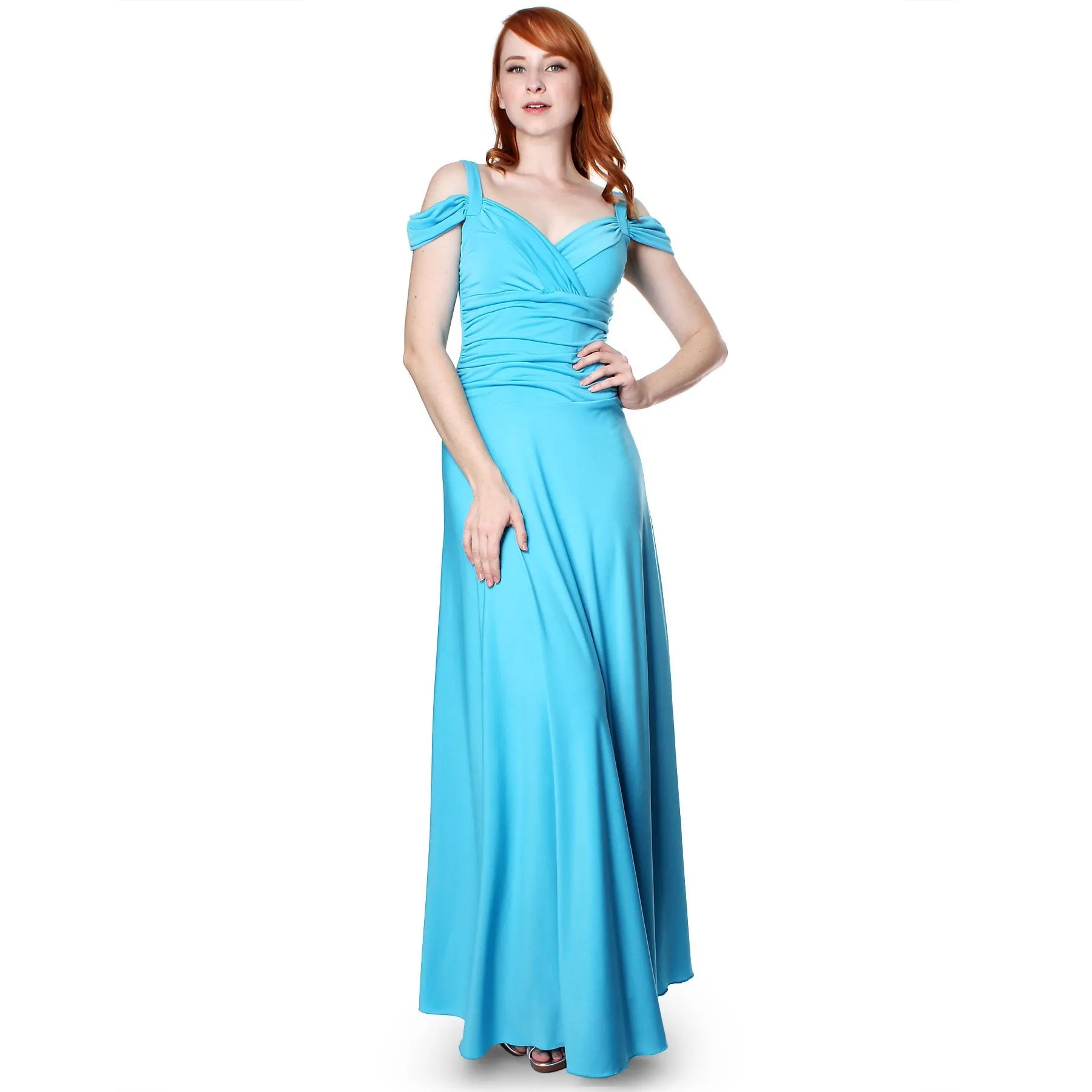 Women's Slip On Elegant Formal Long Evening Dress