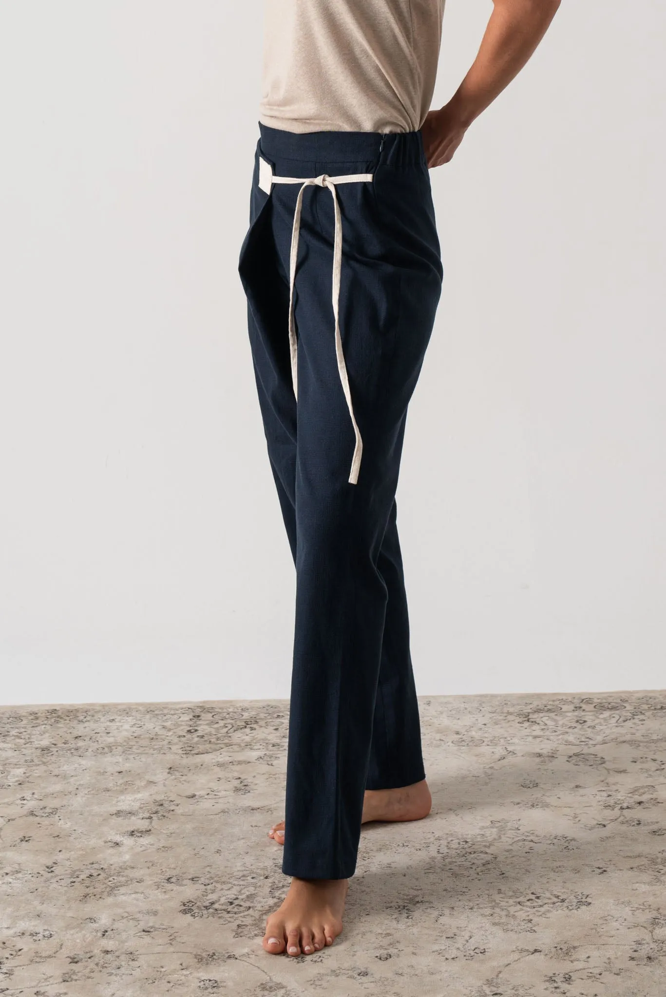 Zephyr Wrap Pant in Navy