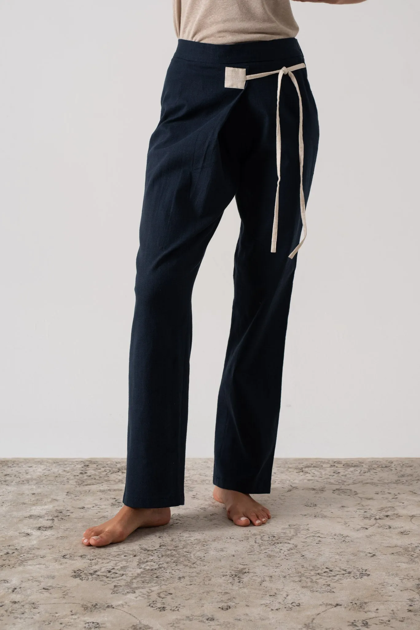 Zephyr Wrap Pant in Navy