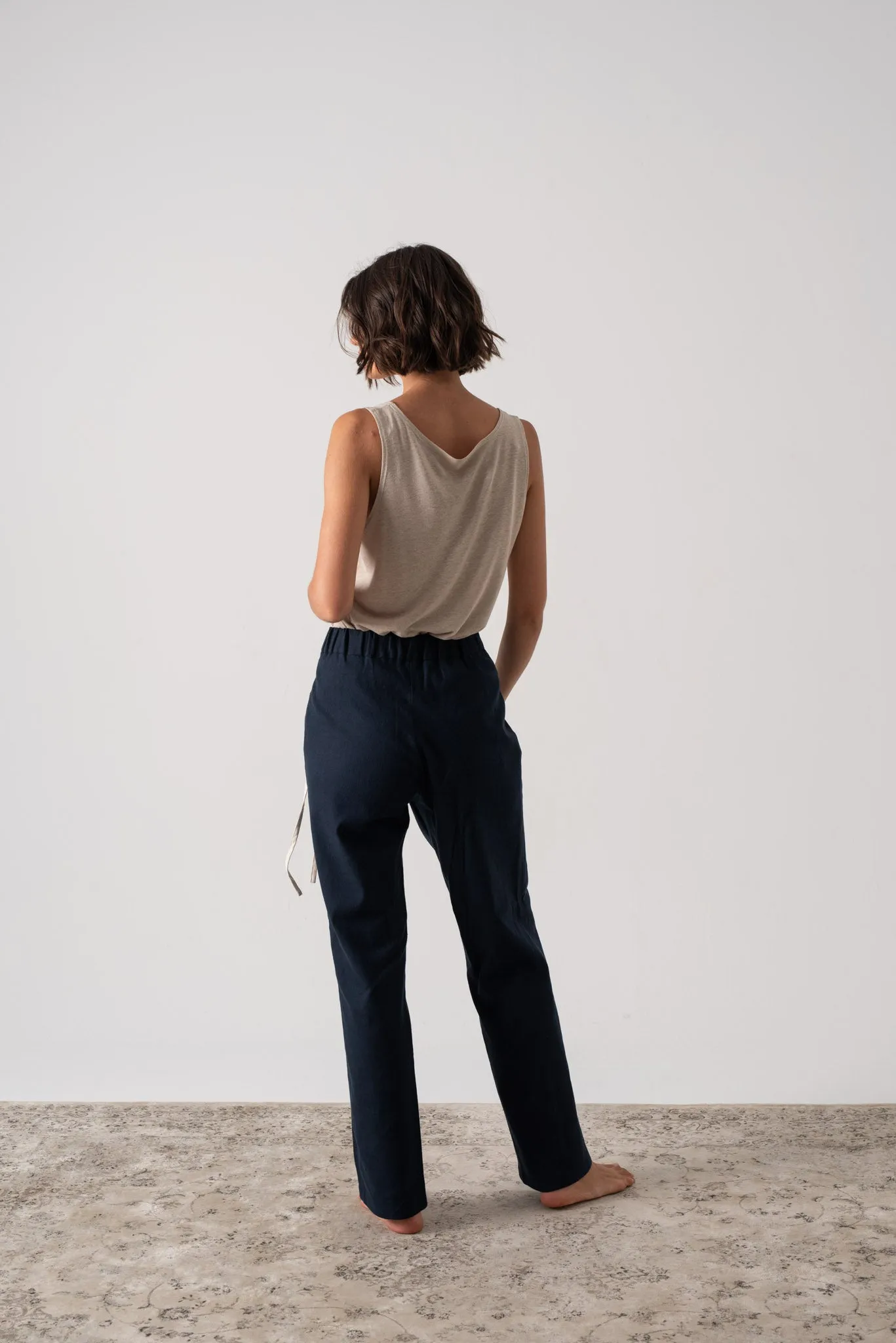 Zephyr Wrap Pant in Navy