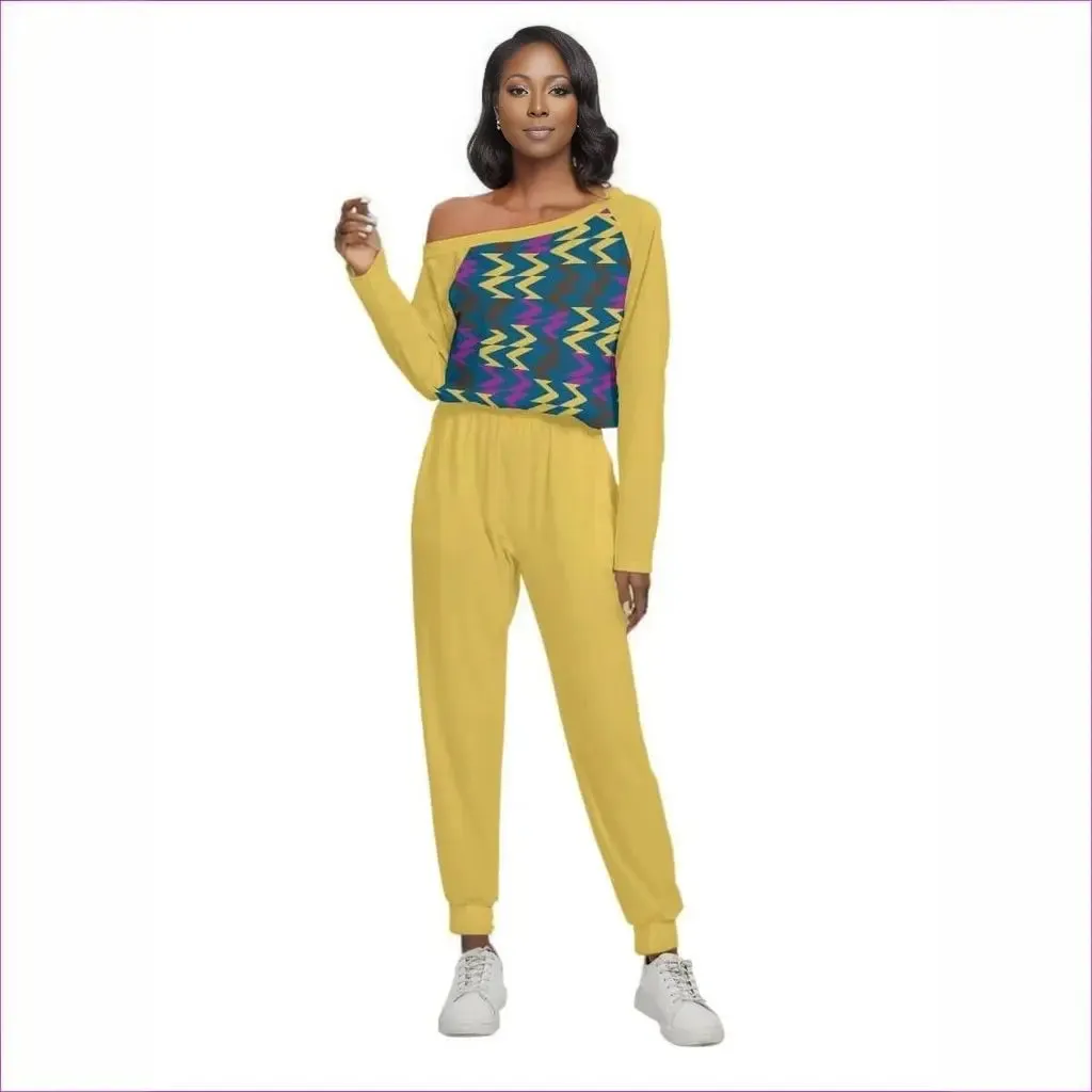 Zig & Zag Women's Off-Shoulder Jumpsuit