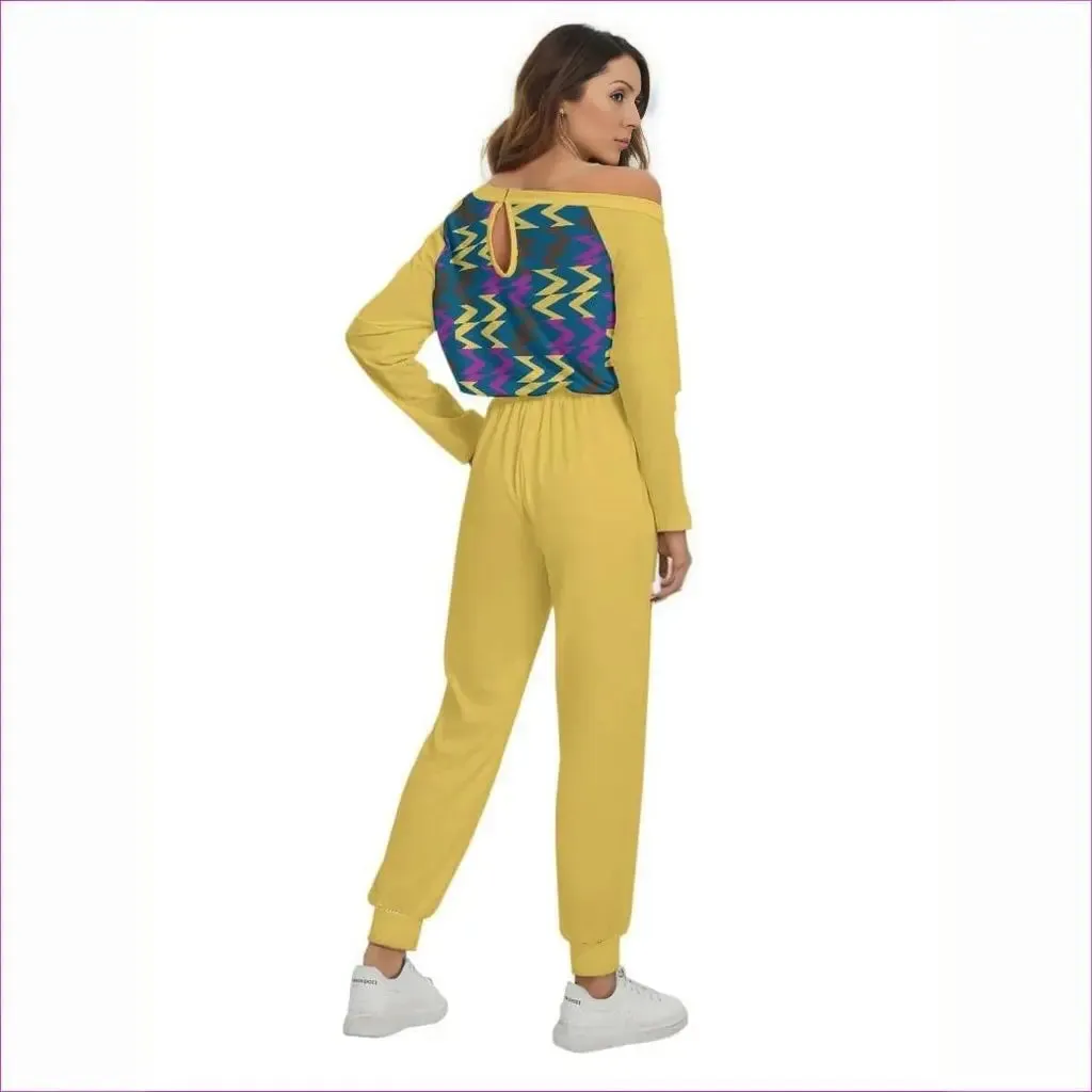 Zig & Zag Women's Off-Shoulder Jumpsuit